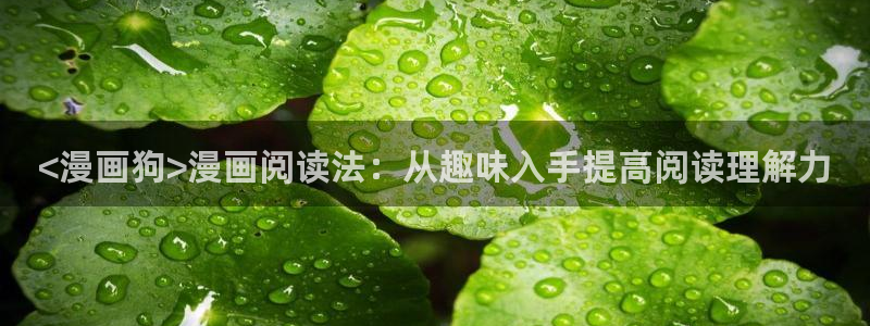 喵趣动漫正版下载：<漫画狗>漫画阅读法：从趣味入手提高阅读理解力